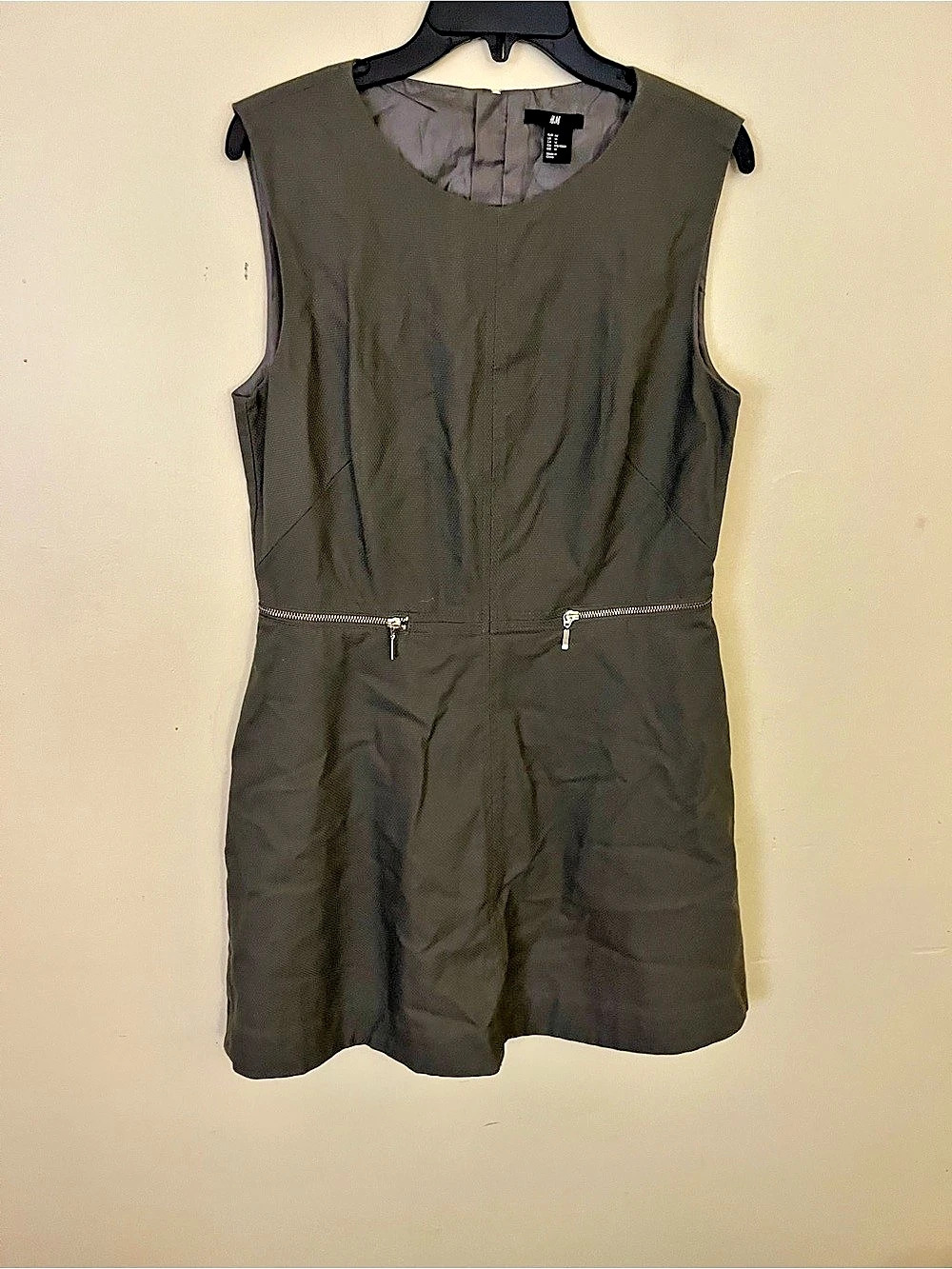 H&M Sleeveless Mini Dress in Green Size 14